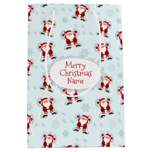 Christmas Elements Santa Claus Medium Cadeauzakje (Voorkant)