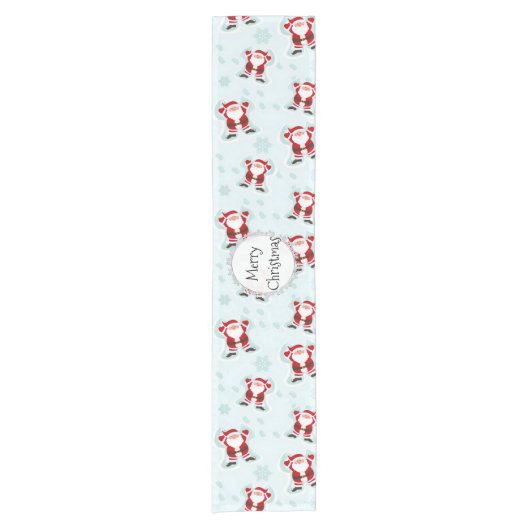 Christmas Elements Santa Claus Table Runner Korte Tafelloper (Voorkant)