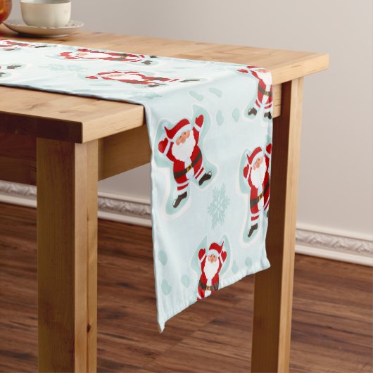 Christmas Elements Santa Claus Table Runner Korte Tafelloper (Voorbeeld)