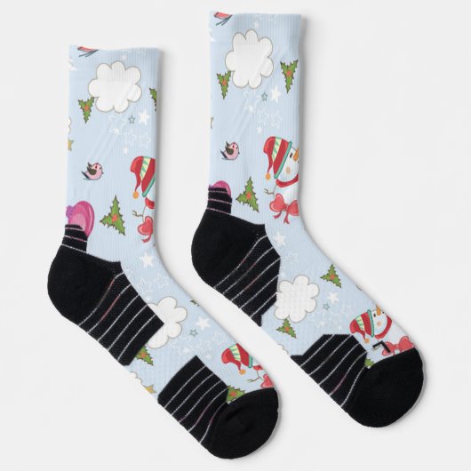 Christmas Elements Snowman Pattern Sokken (Rechts)