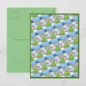 CHRISTMAS ELEPHANT BOUWT CUTE PACHYDERM SNOWMAN FEESTDAGENKAART (Voorkant / Achterkant)