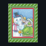 CHRISTMAS ELEPHANT BOUWT CUTE PACHYDERM SNOWMAN FEESTDAGENKAART<br><div class="desc">STUURT KLEINE EN GOEDE WISSEN MET EEN CHEERFUL SNEEUWELEPHANT BRIEFKAART * Aanpassen ... ..Zoek overeenkomende items met Susan Brack-Design</div>