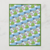 CHRISTMAS ELEPHANT BOUWT CUTE PACHYDERM SNOWMAN FEESTDAGENKAART (Voorkant)