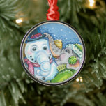 CHRISTMAS ELEPHANT BOUWT CUTE PACHYDERM SNOWMAN METALEN ORNAMENT<br><div class="desc">DELEN KLEINE EN GOEDE WISSEN MET EEN CHEERFUL SNEEUWELEPHANT ORNAMENT * Aanpassen ... ..Zoek overeenkomende items met Susan Brack-Design</div>