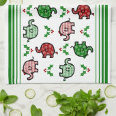 Christmas Elephant Kitchen Towel Theedoek (Gevouwen)