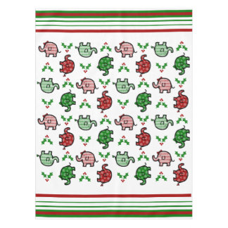 Christmas Elephant Pattern Tablecloth Tafelkleed