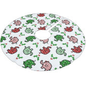 Christmas Elephant Patterned  Kerstboom Rok (Gekanteld)