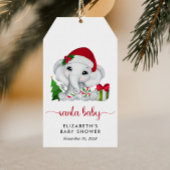 Christmas Elephant Santa Baby shower Dank u Cadeaulabel