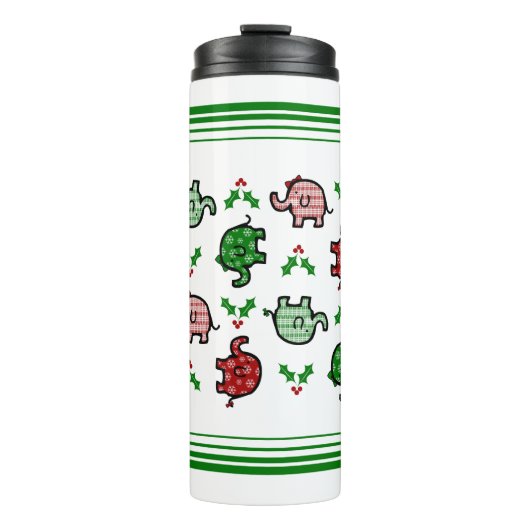 Christmas Elephant Tumbler Thermosbeker (Voorkant)