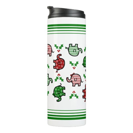 Christmas Elephant Tumbler Thermosbeker (Geroteerd rechts)