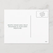 Christmas Elephants with Hats, Tree, and Chevron Feestdagenkaart (Achterkant)