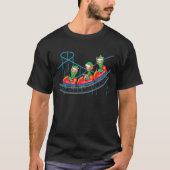 Christmas Elf Amusement Theme Park Roller Coaster T-shirt (Voorkant)