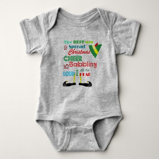 Christmas Elf Baby Bodysuit (Voorkant)