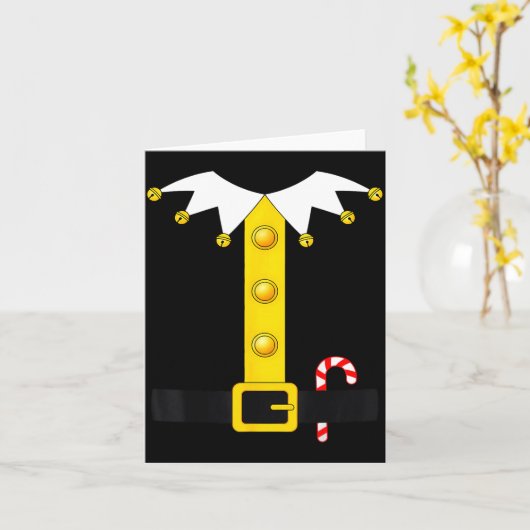 Christmas Elf Costume  Kaart (Gele Bloem)