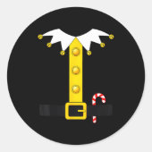 Christmas Elf Costume  Ronde Sticker (Voorkant)