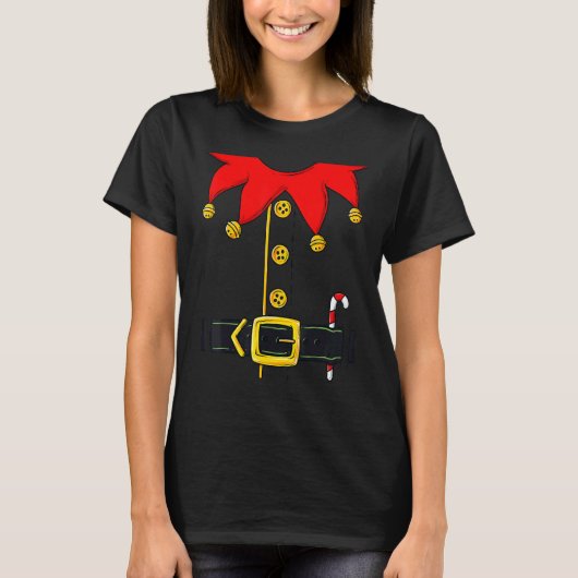 Christmas Elf Costume  Xmas Holiday T-shirt (Voorkant)
