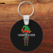 Christmas Elf Family Matching Group The Elf Overst Sleutelhanger (Voorkant)