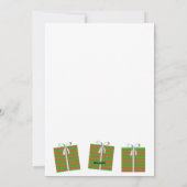 Christmas Elf Flat Kaart - Chevron cadeaupakket (Achterkant)