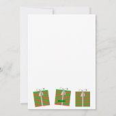 Christmas Elf Flat Kaart - Gestreept cadeaupakket (Achterkant)