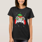 Christmas Elf Gamer Controller Boys Kids Teens Gam T-shirt (Voorkant)
