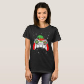 Christmas Elf Gamer Controller Boys Kids Teens Gam T-shirt (Voorkant volledig)