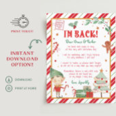 Christmas Elf gepersonaliseerde brief Poster
