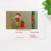 Christmas Elf Holiday Gift Kaart speciaal voor jou (Bureau)