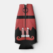 Christmas Elf Holiday Red Flesjeskoeler (Achterkant)