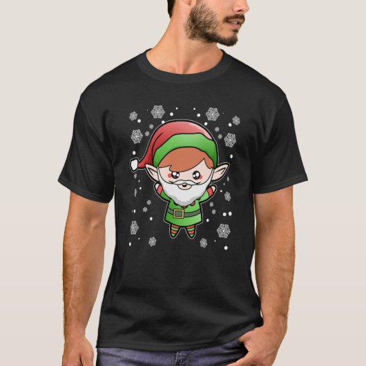 Christmas elf homeoffice face mask office humor qu t-shirt (Voorkant)