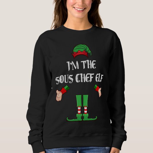 Christmas Elf I'm The Sous Chef Elf Xmas Trui (Voorkant)