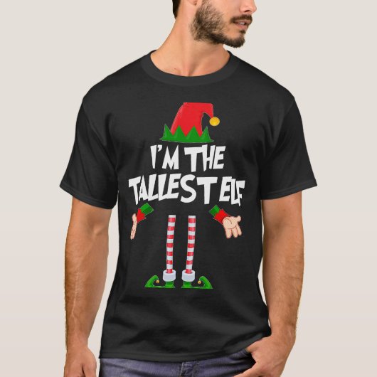 Christmas Elf  I'm The Tallest Elf Matching Xmas T-shirt (Voorkant)