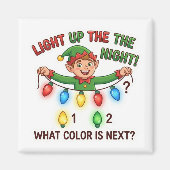 Christmas Elf Lights Pattern Logic Game Magnet (Voorkant)