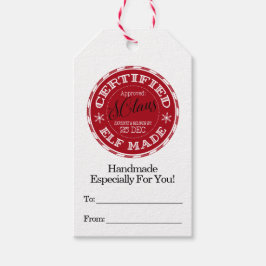 Christmas | Elf Made Candy Cane Stripe Cadeaulabel