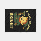 Christmas Elf Martini Funny Alcohol Saying Srits B Fleece Deken (Voorkant (Horizontaal))