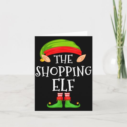 Christmas Elf Matching Family Pajama, The Shopng E Kaart (Voorkant)