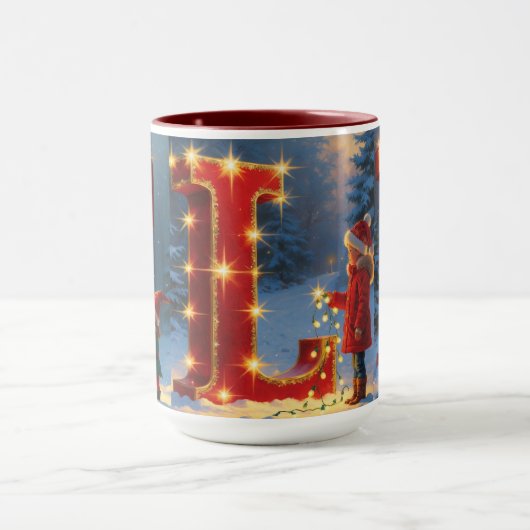 Christmas ELF Mug – Glitter Letters & Kids Holiday Mok (Midden)