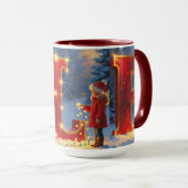 Christmas ELF Mug – Glitter Letters & Kids Holiday Mok (Voorkant rechts)