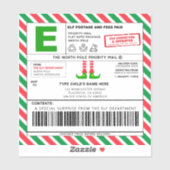 Christmas Elf North Pole Address Shipping Labels (Vel)