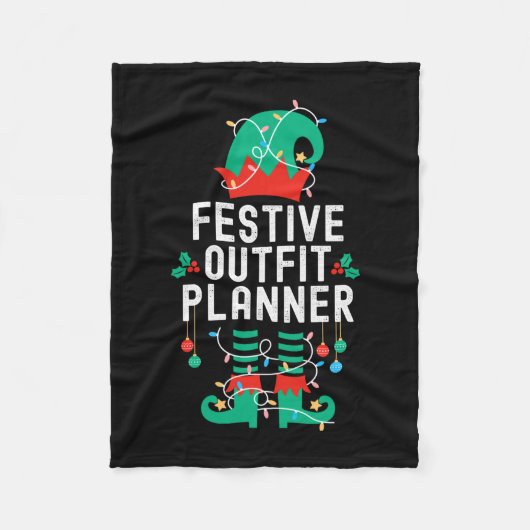 Christmas Elf Office Team Party Family Matching _1 Fleece Deken (Voorkant)