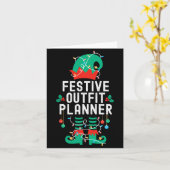 Christmas Elf Office Team Party Family Matching _1 Kaart (Gele Bloem)