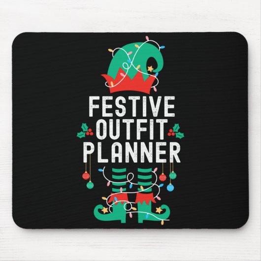 Christmas Elf Office Team Party Family Matching _1 Muismat (Voorkant)