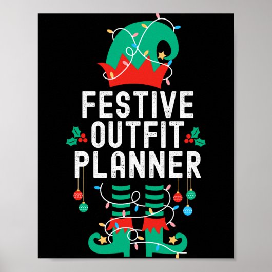 Christmas Elf Office Team Party Family Matching _1 Poster (Voorkant)