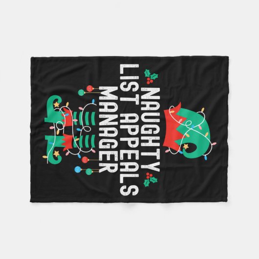 Christmas Elf Office Team Party Family Matching  Fleece Deken (Voorkant (Horizontaal))