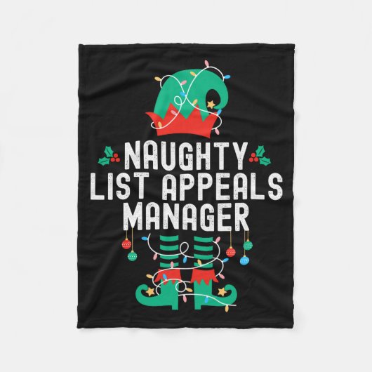 Christmas Elf Office Team Party Family Matching  Fleece Deken (Voorkant)