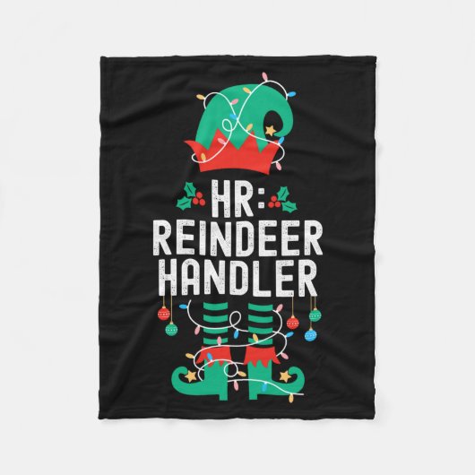 Christmas Elf Office Team Party Family Matching Fleece Deken (Voorkant)