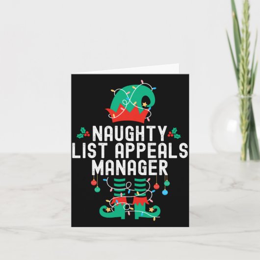 Christmas Elf Office Team Party Family Matching Kaart (Voorkant)