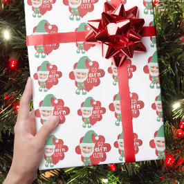 Christmas Elf One Photo SO ELFn SCHATTIGE Gezegde Cadeaupapier