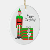 Christmas Elf Ornament - Gestreept cadeaupakket (Rechts)