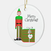 Christmas Elf Ornament - Gestreept cadeaupakket (Links)