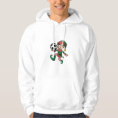 Christmas Elf Playing Soccer Hoodie (Voorkant)